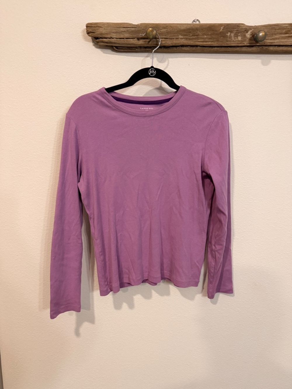 Lands' End Long Sleeve Crewneck Top in Lavender Purple